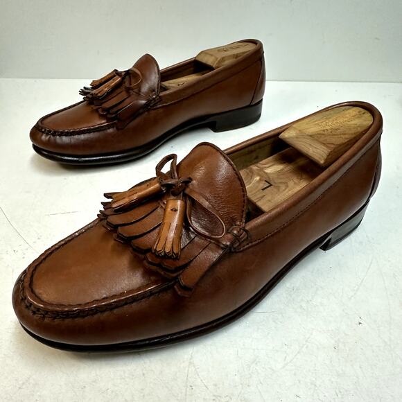 NEW HEELS Rancourt & Co. x FootJoy Tassel Loafers Kiltie Brown Made USA 10.5 D main image 6